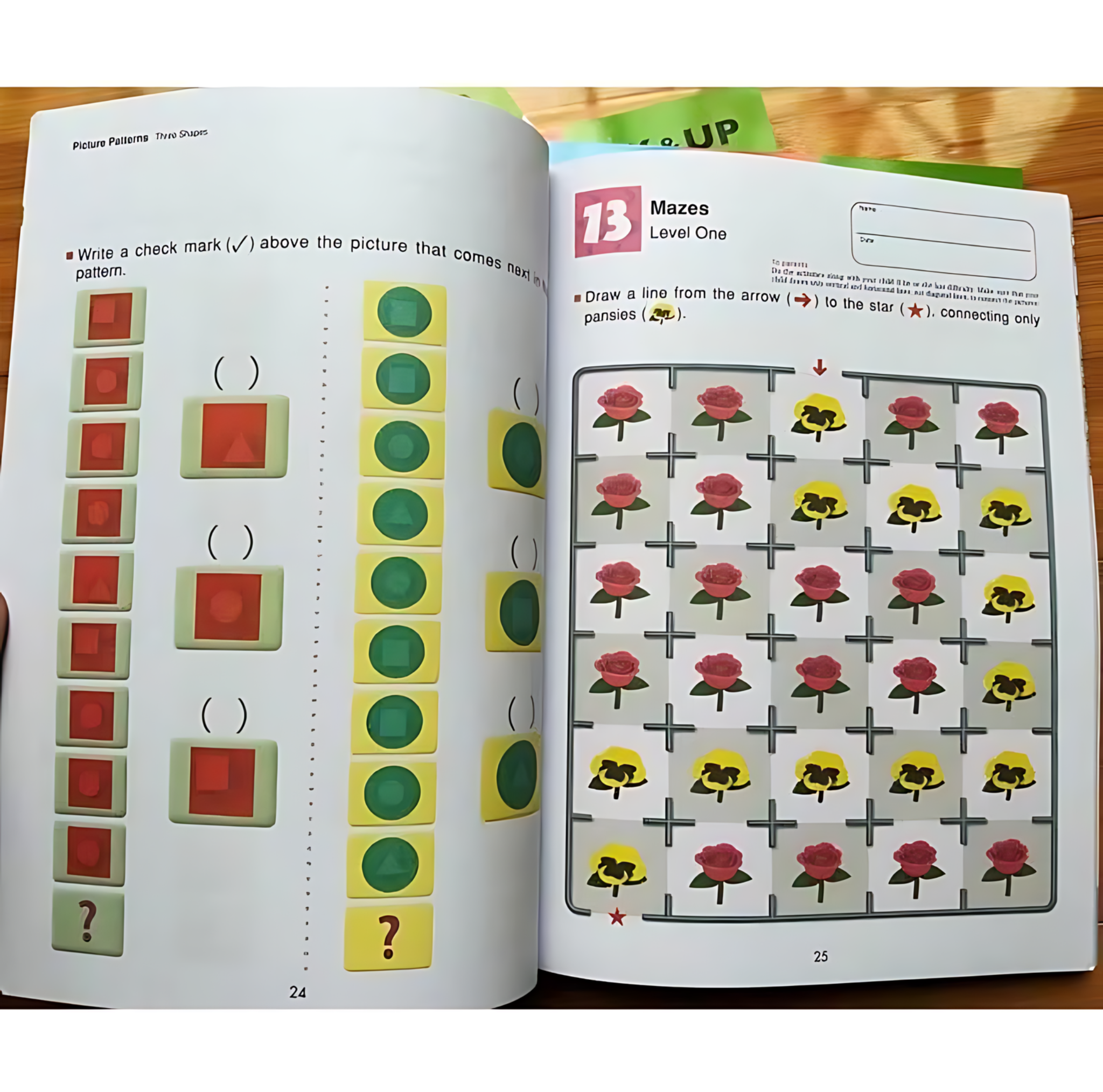 Kumon Thinking Skills Workbooks K & UP Exercises in English Kids Preschool Education Logic Creativity Same And Different (4 Books K and UP)