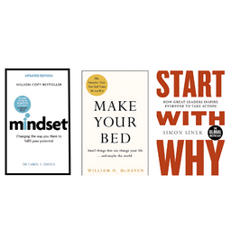 Mindset + Make Your Bed + Start with Why (paperback)