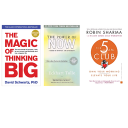 The Magic of Thinking Big + The Power Of Now + The 5 am Club Combo